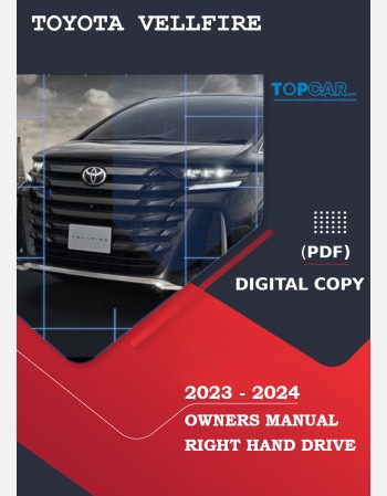 toyota vellfire 2023-2024 owners manual in english